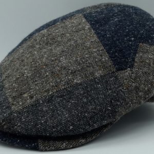 casquette plate patchwork chiné
