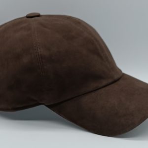 baseball cuir nubuck marron