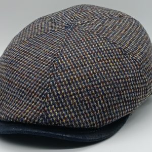 casquette bombée laine motif carreaux fins