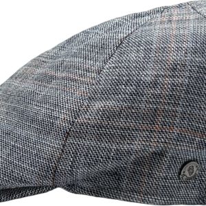 casquette plate Lookhat 6 pans coton et lin texturé