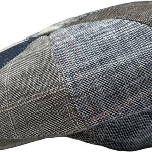 casquette plate Lookhat 8 pans patchwork texturé