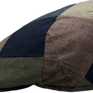 casquette plate à carreaux multicolore