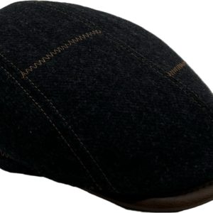 casquette plate laine surpiquée