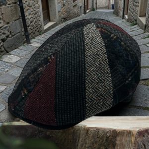 casquette bombée patchwork laine