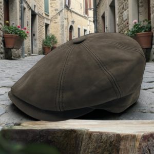 casquette 8 pans cuir