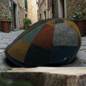 casquette bombée patchwork laine